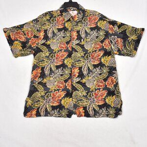 Pineapple Moon Hawaiian Shirt Mens 2XL  Multicolor Rayon